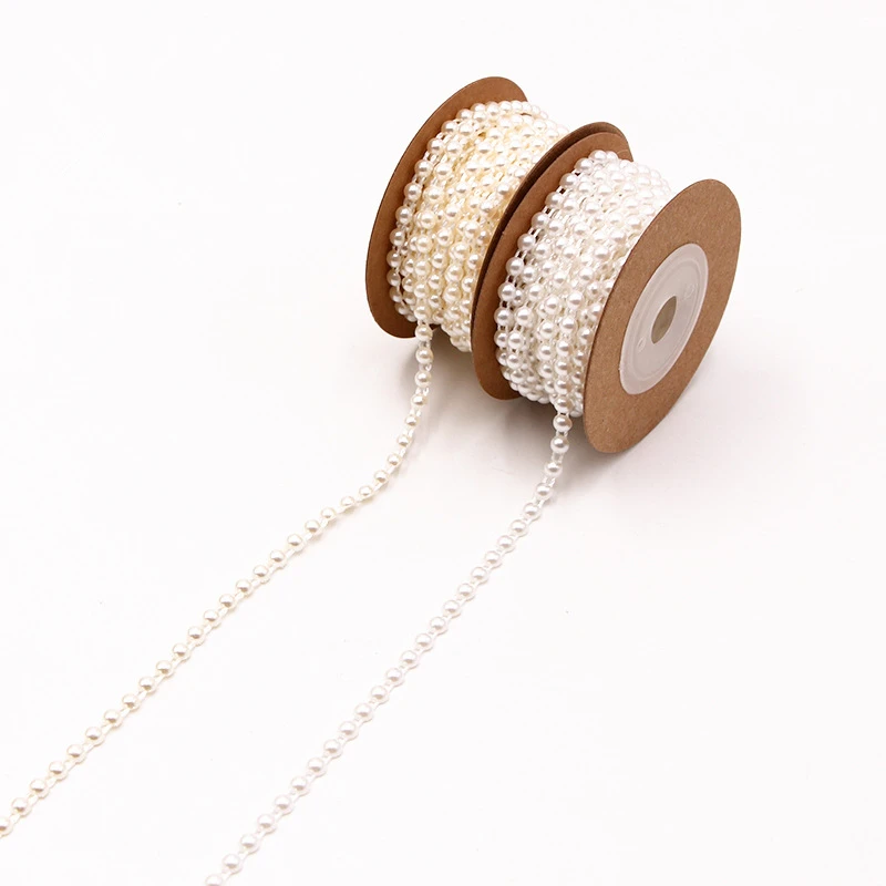 4mm 6mm 8mm 10mm 하프 라운드 미니 비즈 체인 화환 꽃 플라스틱 비즈 웨딩 파티 장식 DIY 쥬얼리 액세서리
