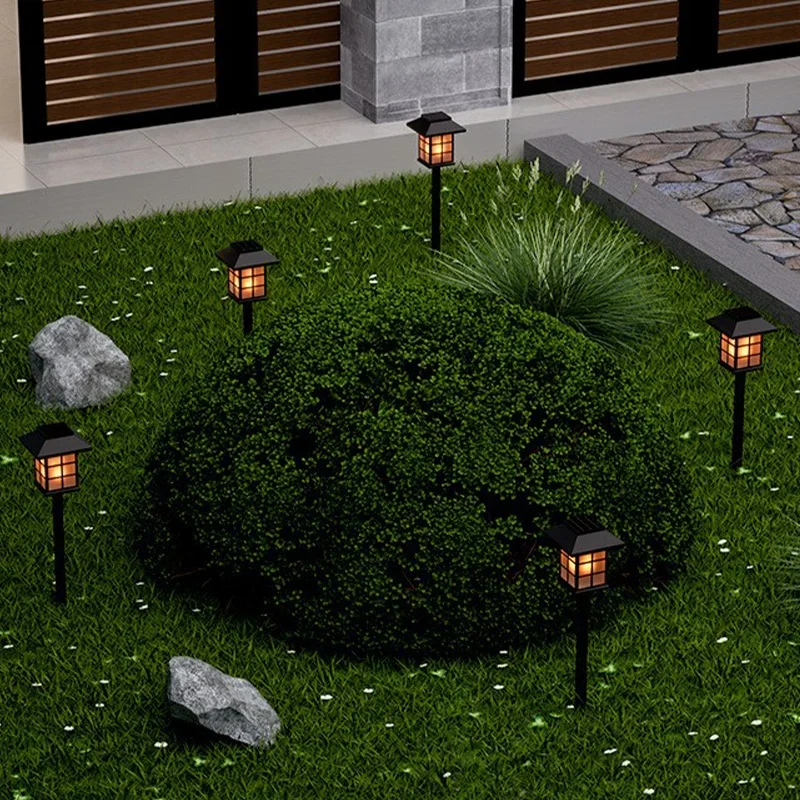 Solar Garden Flame Lights Outdoor Waterproof Landscape for Yard Patio Walkway Driveway Decor Solar Lawn Lamp Lighting