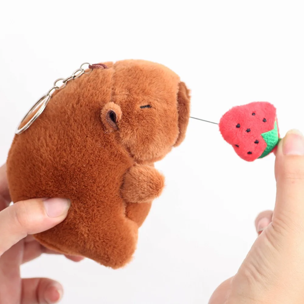 Capybara Plush Keychain & Doll Snot-Pulling Simulation Pendant School Bag Accessory plush keychain,plush doll,capybara plush toy,key chain,plush toy