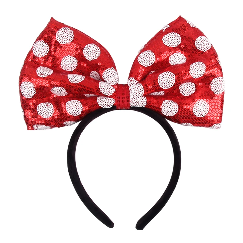 Schicke 7 ''große Glitzer Pailletten Bogen Stirnband Metallic Regenbogen Farben Haar bänder für Party Frauen Mädchen Geburtstag Kinder Haarschmuck – Detail 10