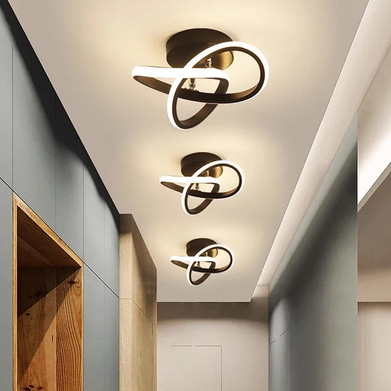 Lámpara de diseño LED para techo, luz moderna para pasillo, dormitorio, estudio, vestíbulo, sala de estar, decoración interior del hogar, accesorio de luz led