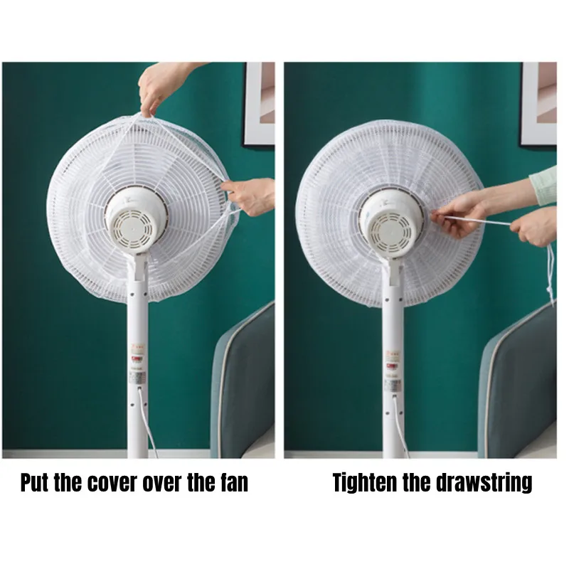 Anti-pinch Fan Safety Mesh Child Safety Cover Fan Protection Net Cover Cartoon Dust Stand Floor Dust