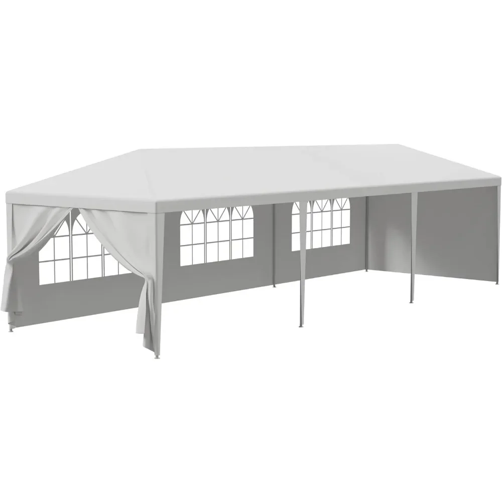 Sunshade Tent 10'x30' Outdoor Canopy Tent Patio Camping Gazebo Shelter Pavilion Cater Party Wedding BBQ Events Tent W/Removable Sidewalls Home
