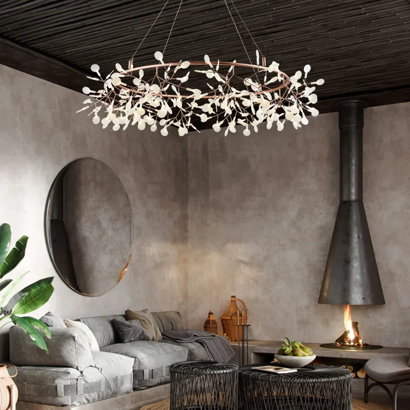 

Modern Nordic Gorgeous LED Chandelier Ceiling Lamp for Living Room Bedroom Golden Bulb Indoor Luxury Home Decoration