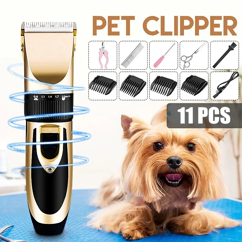 

Профессиональная машинка для стрижки домашних животных, триммер для собак и кроликов, электрические ножницы для груминга кошек