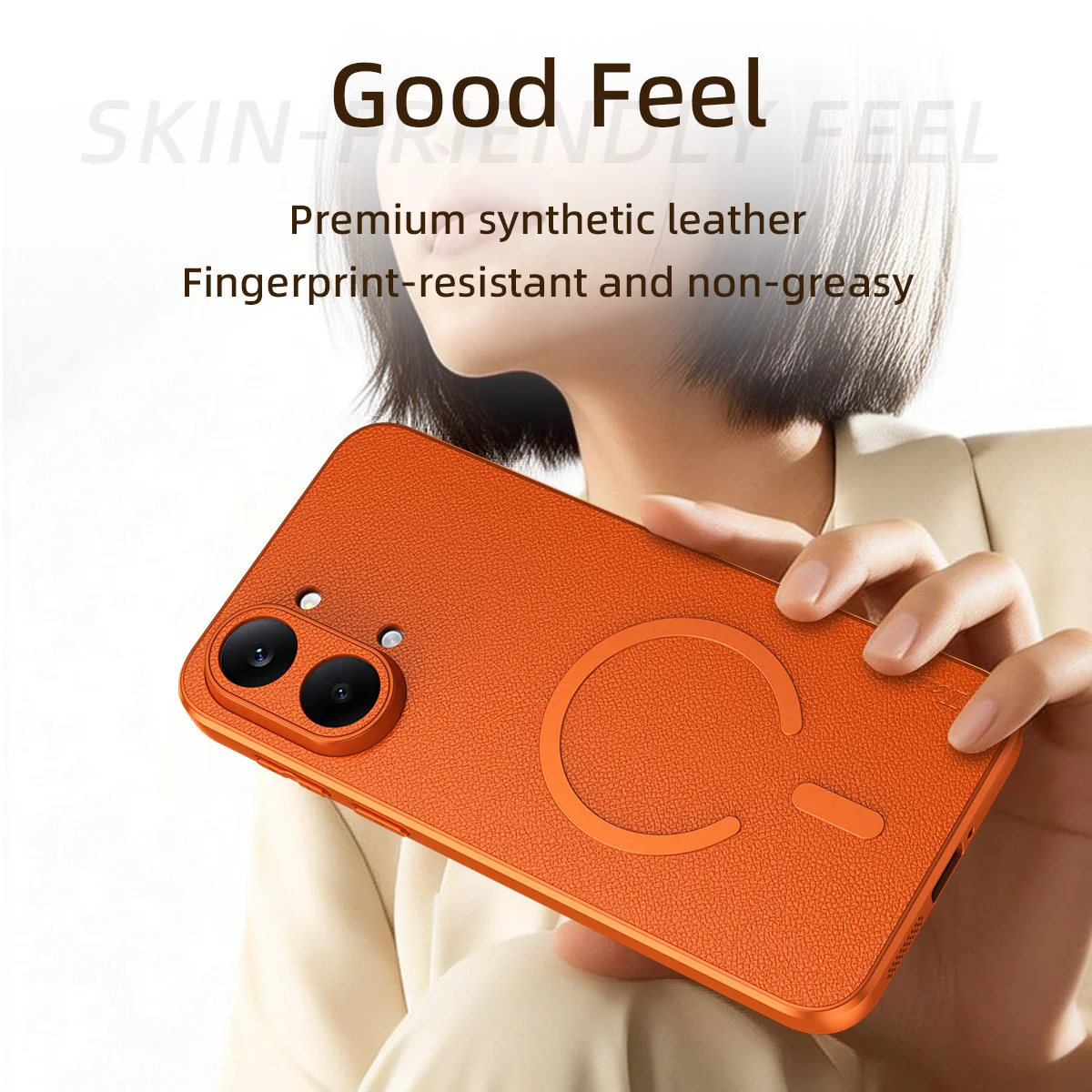 Luxury Suede Nubuck Magnetic Phone Cover - Skin-Friendly