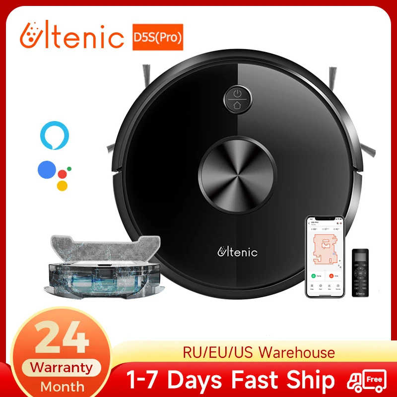 Ultenic D5S (Pro) Robot Vacuum Cleaner 3000PA Autocharge Smart Home