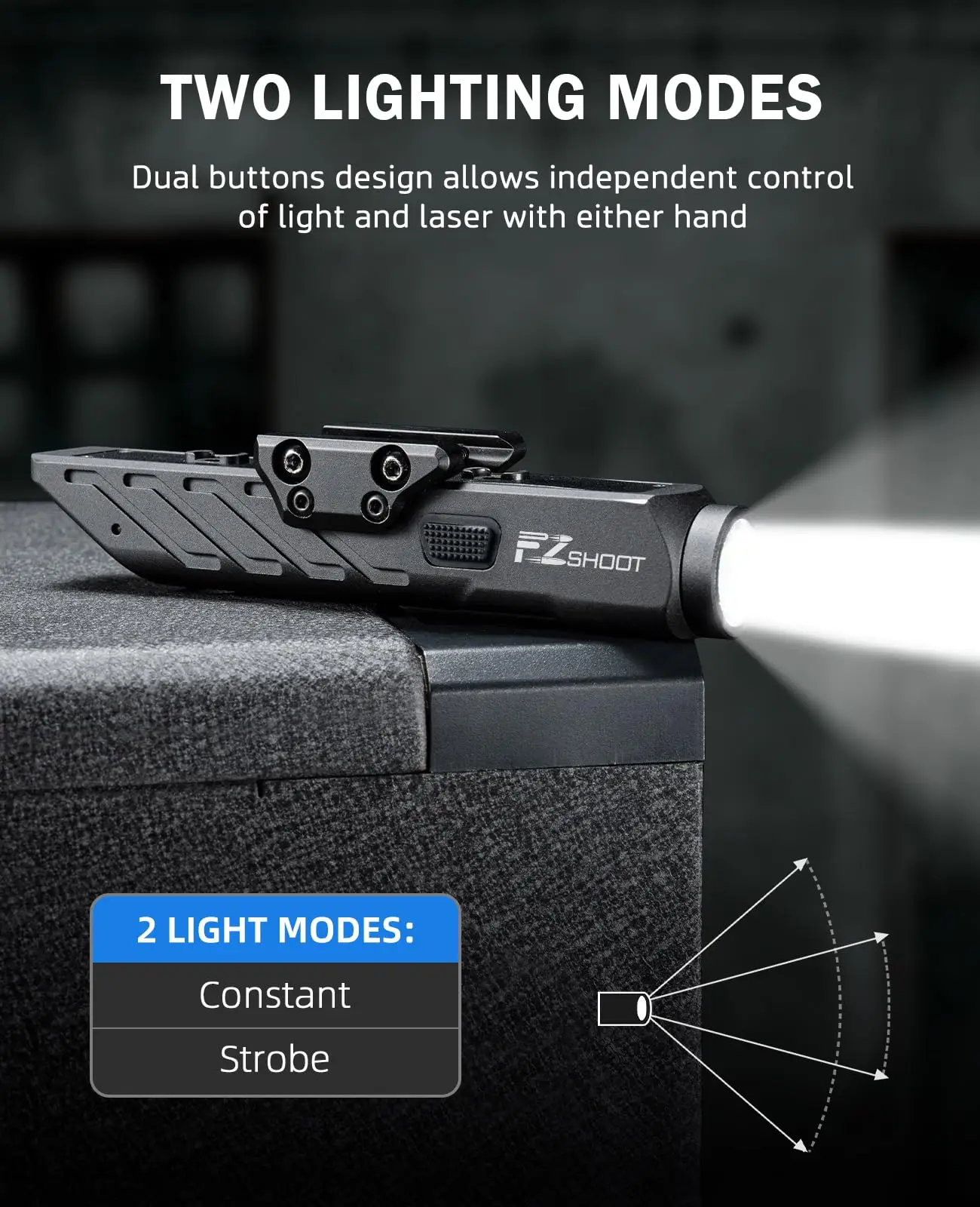 Flashlight 1700 Lumens Tactical Rifle with Magnetic Rechargeable Picatinny M-Rail Strobe Mode