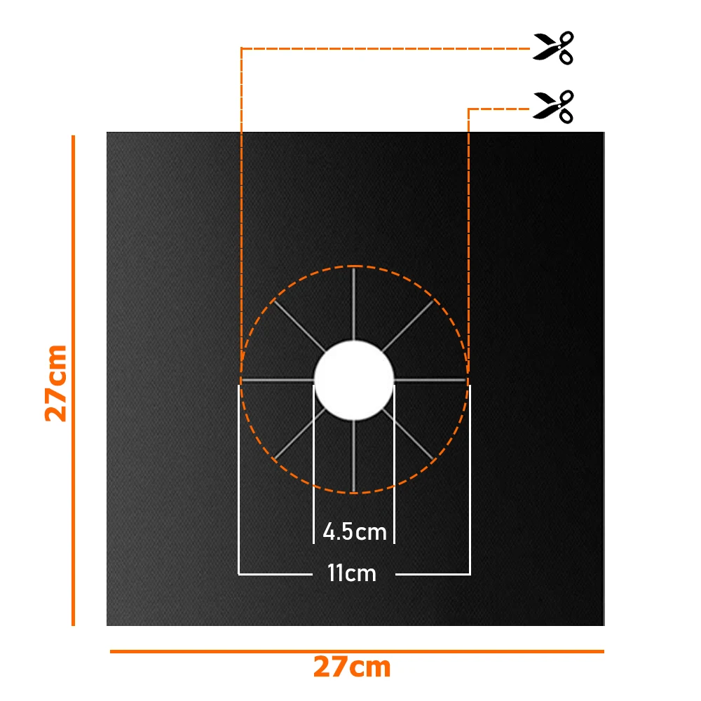 Gas Stove Protector 4/8PC Stove Protector Cover Liner Gas Stovetop Burner Kitchen Accessories Mat Cooker Cover