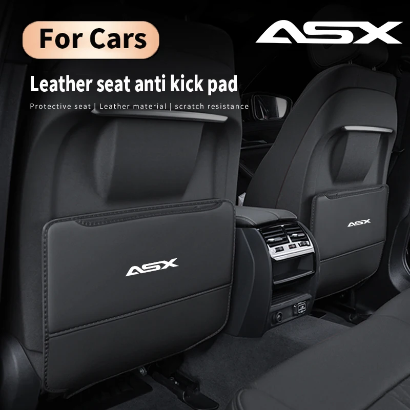 

2pcs Car Seat Back Anti Child Kick Pad For Mitsubishi ASX Protector Mat Cushion Storage Pockets Cover Auto Interior Accessories