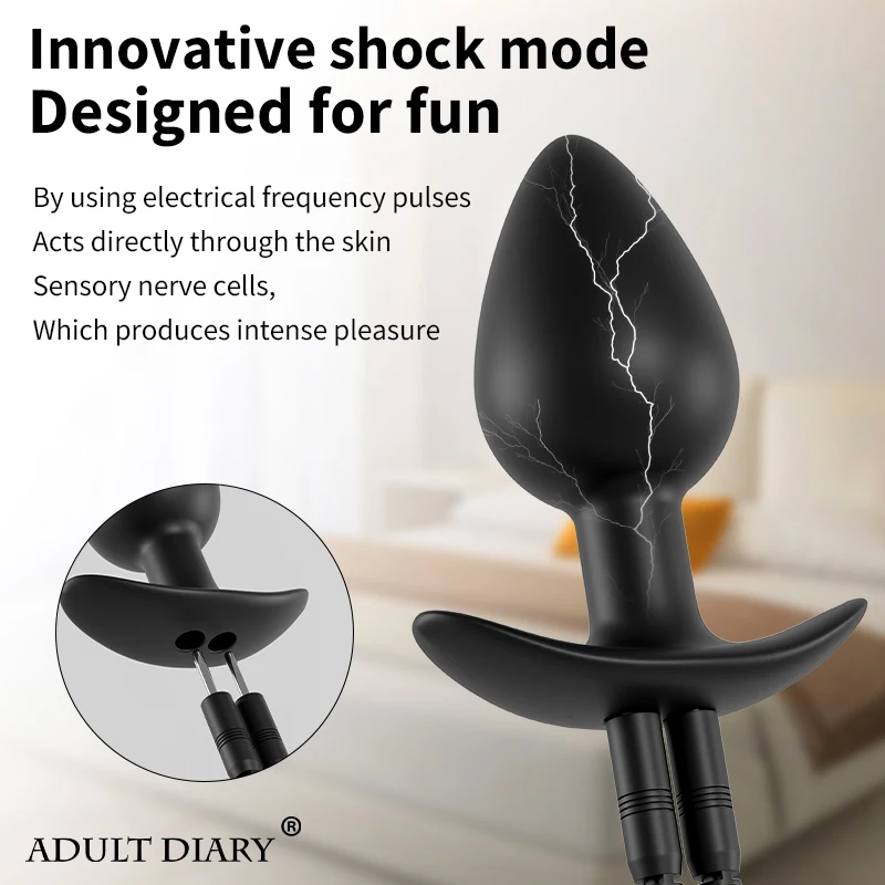Electric Shock Anal Beads/Plug Vagina Male Prostate Massager Plug Dildo Stimulate Remote Control Butt Plug 18+ Adult Sex Toys