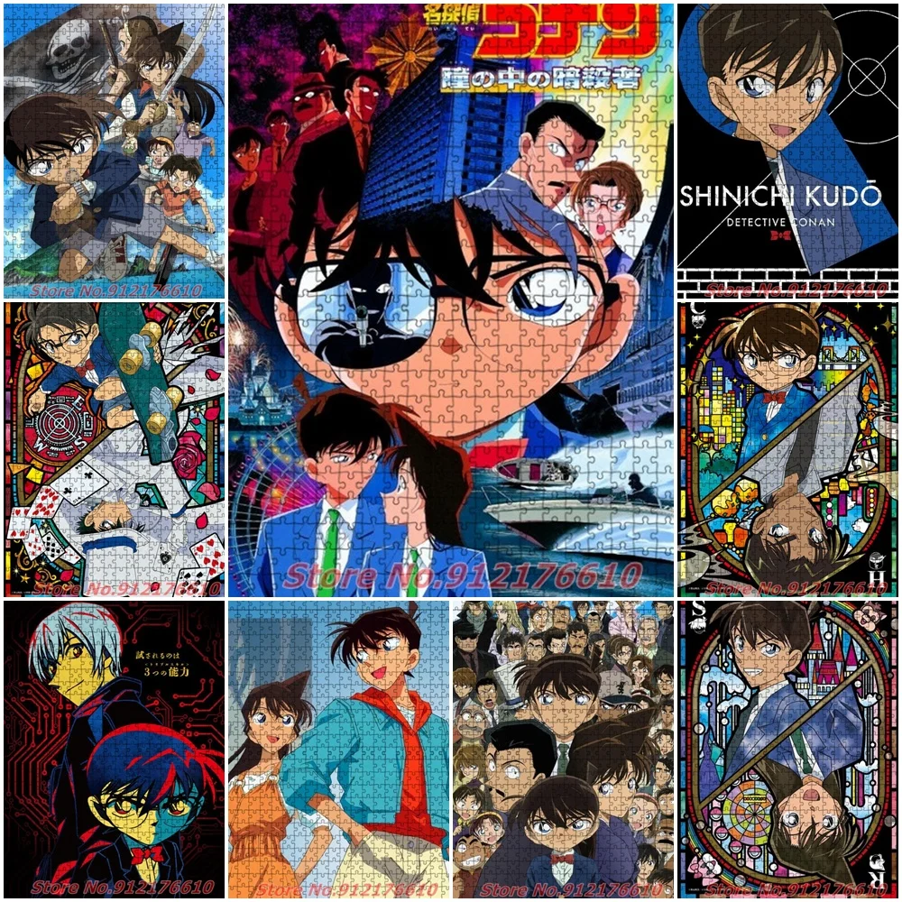 500 Piece Jigsaw Puzzles Anime Detective Conan Diy Creative Nursery Cartoon Decompress Educational Puzzles Toys Gifts Kids