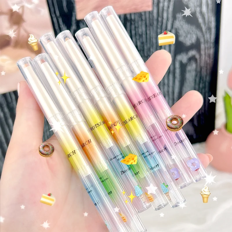 Eyeshadow pen highlight silkworm lurking silhouette beautiful fruit pearl bright makeup tools party makeup gifts