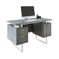 Techni Mobili Modern Office Desk with Storage, Grey 1