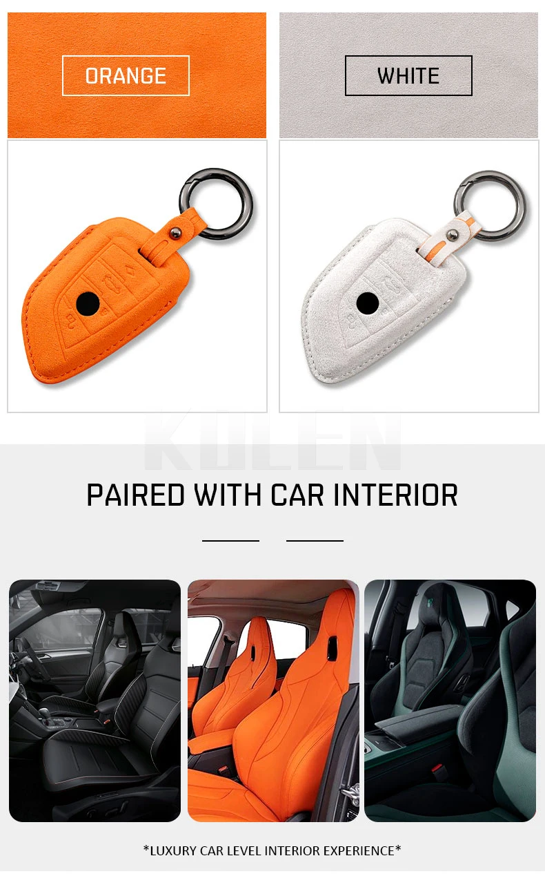 Auto Fernbedienung Schlüssel Fall Abdeckung Shell Für BMW X1 X3 X5 X6 X7 1 3 5 6 7 Serie G20 G30 G11 F15 F16 G01 G02 F48 G05 G06 G07 Leder Fob – Detail 3