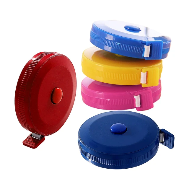 Retractable Soft Tape Measure 60-Inch 1.5 Meter Round Plastic Measuring  Tape Random Color