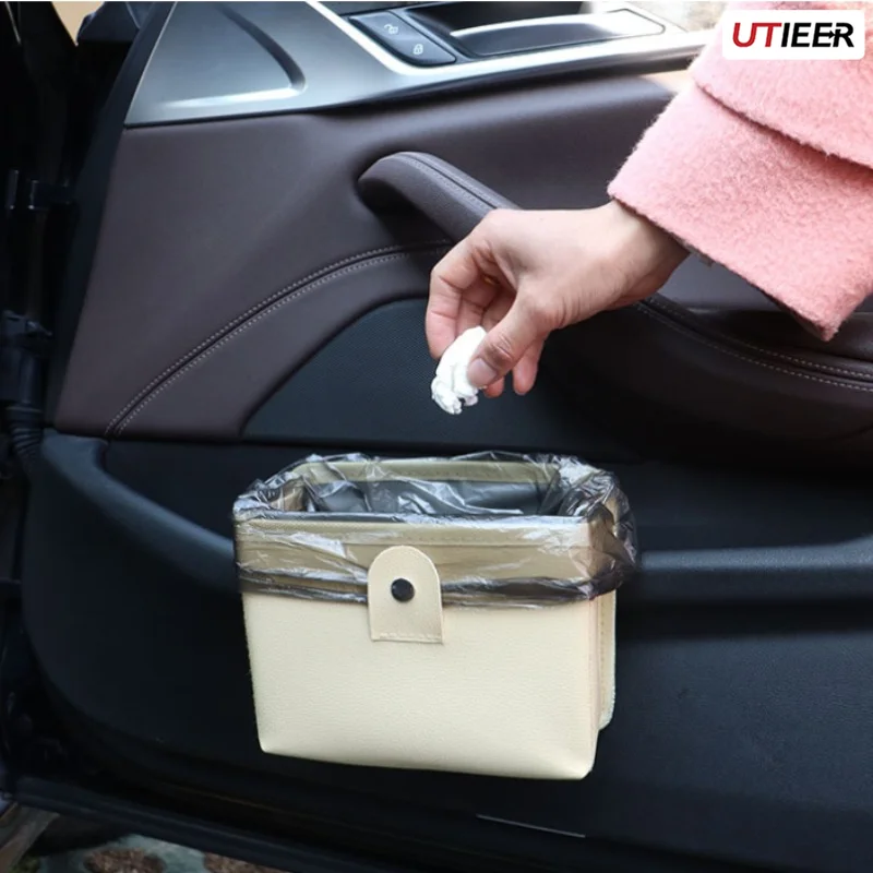 

Складная универсальная квадратная мусорная корзина для автомобиля, подвесная емкость для хранения мусора в автомобиле, мусорная корзина, аксессуары для интерьера автомобиля