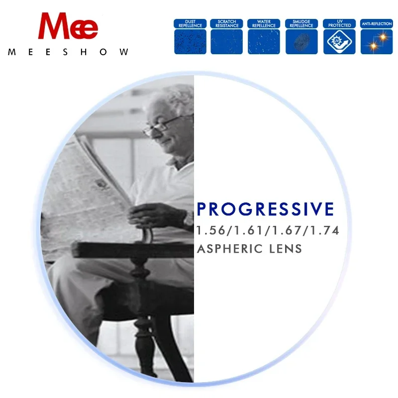 Meeshow Widest Field Progressive Lenses business-Series Digital Lenses Eyes Multifocal Optical Verifocal Glass