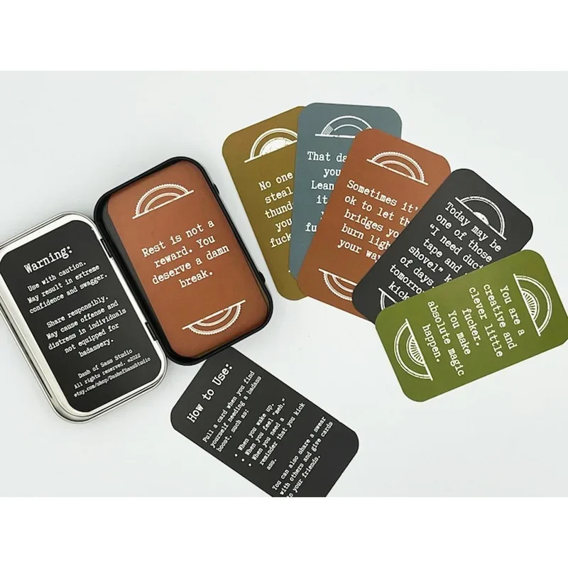 Mini Sweary Affirmation Cards for Badass