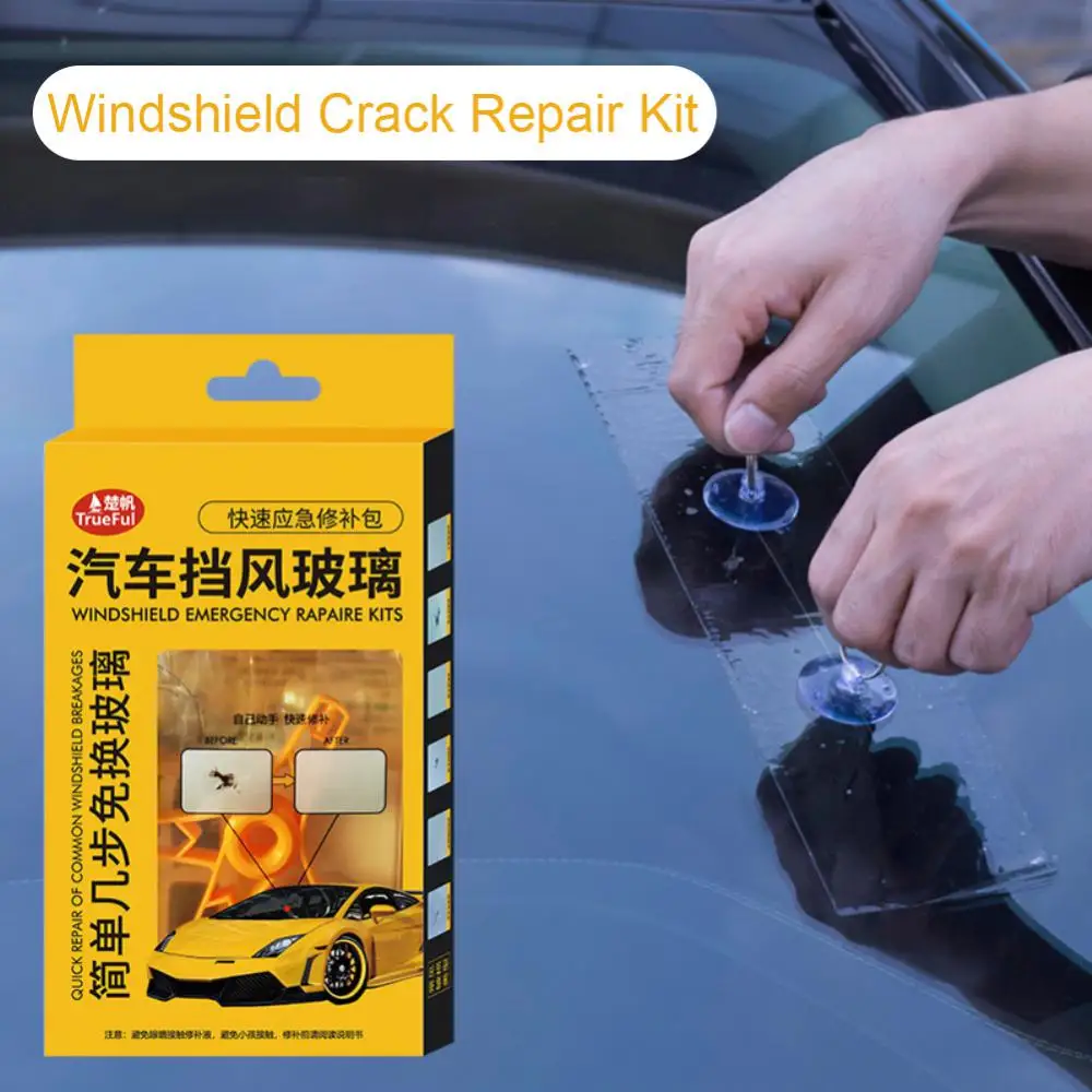 

Car Windshield Repair Kit Quick Fix Car Cracked Glass Windscreen Repair Tool Kit Resin Sealer Auto Window Screen Polishing