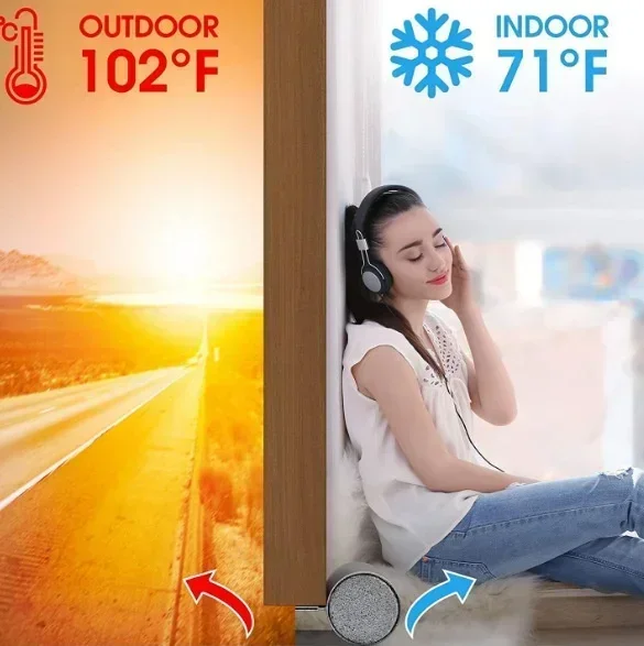 Description Picture 6 of itemDoor Bottoom Seal Strip Windproof Soundproof Door Sweep Draft Stopper Cuttable Foldable Weatherstrip Self Adhesive Acoustic Foam