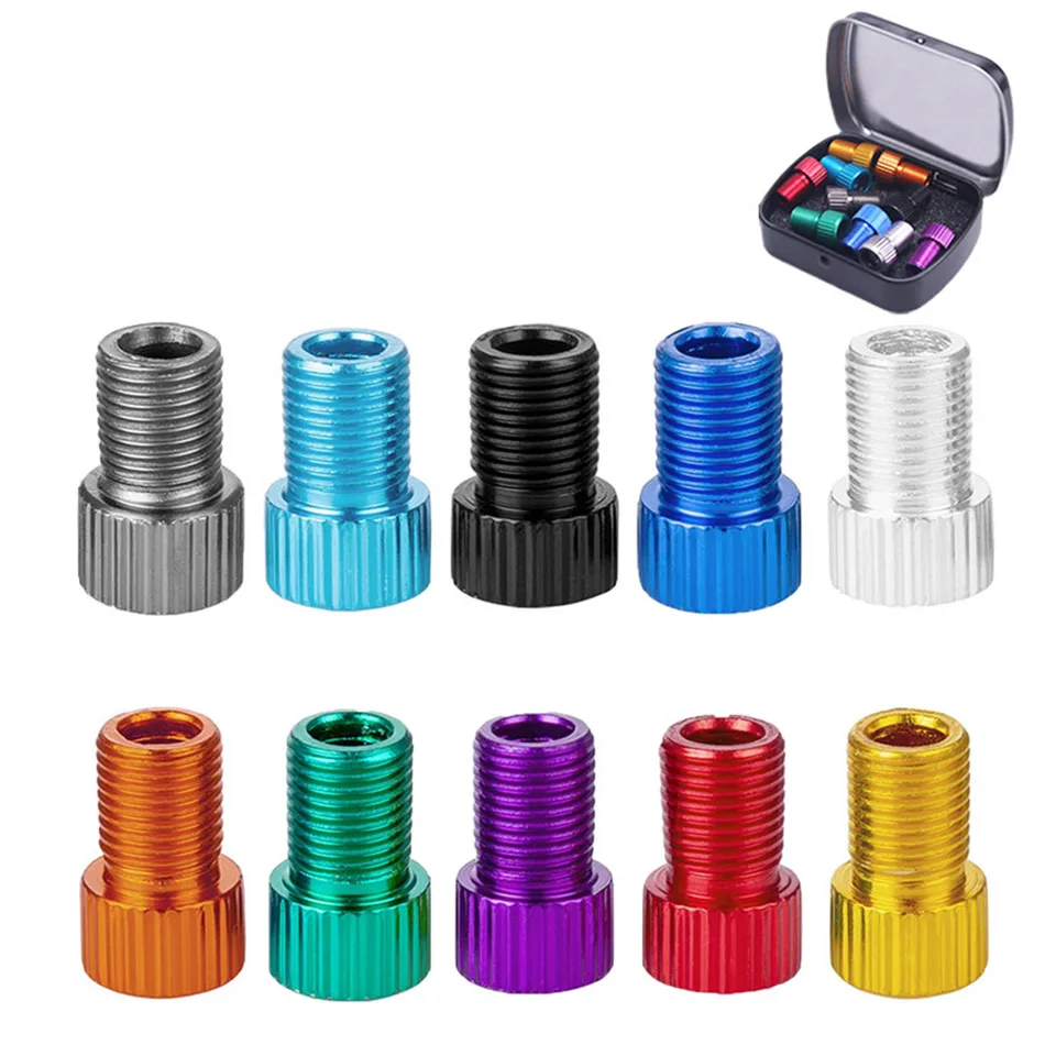 Adaptateur Alliage Aluminium Huyeruie Adaptateur Valve Vélo - Convertisseur Valve Française Vers Schrader, Alliage Aluminium Adaptateur Pompe Pneu