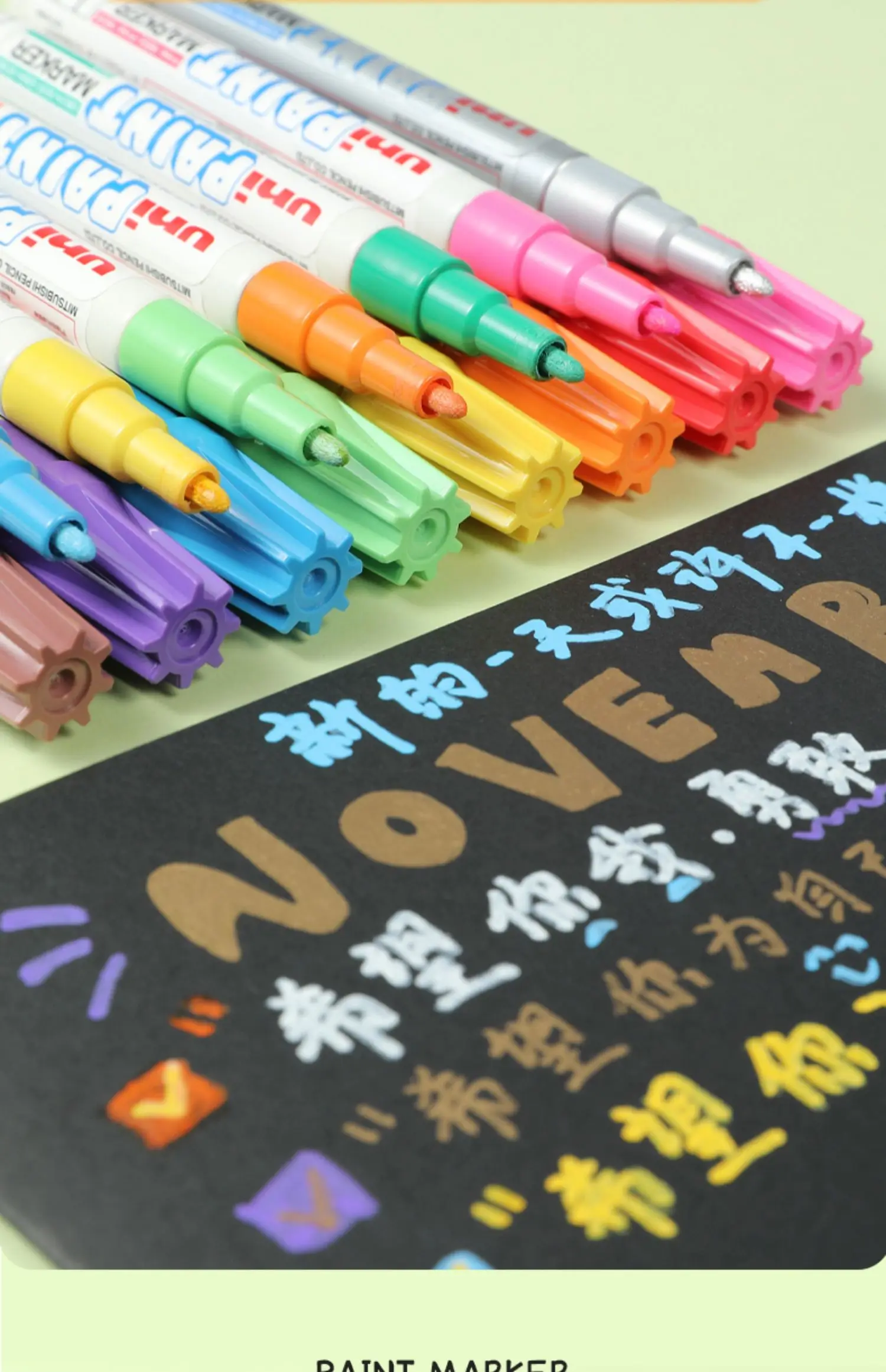 Uni Paint Marker Pen ,PX-20/21 Colorful Permanent Graffiti Paint Pen Waterproof White rotuladores Tire Wedding Signature Stylo