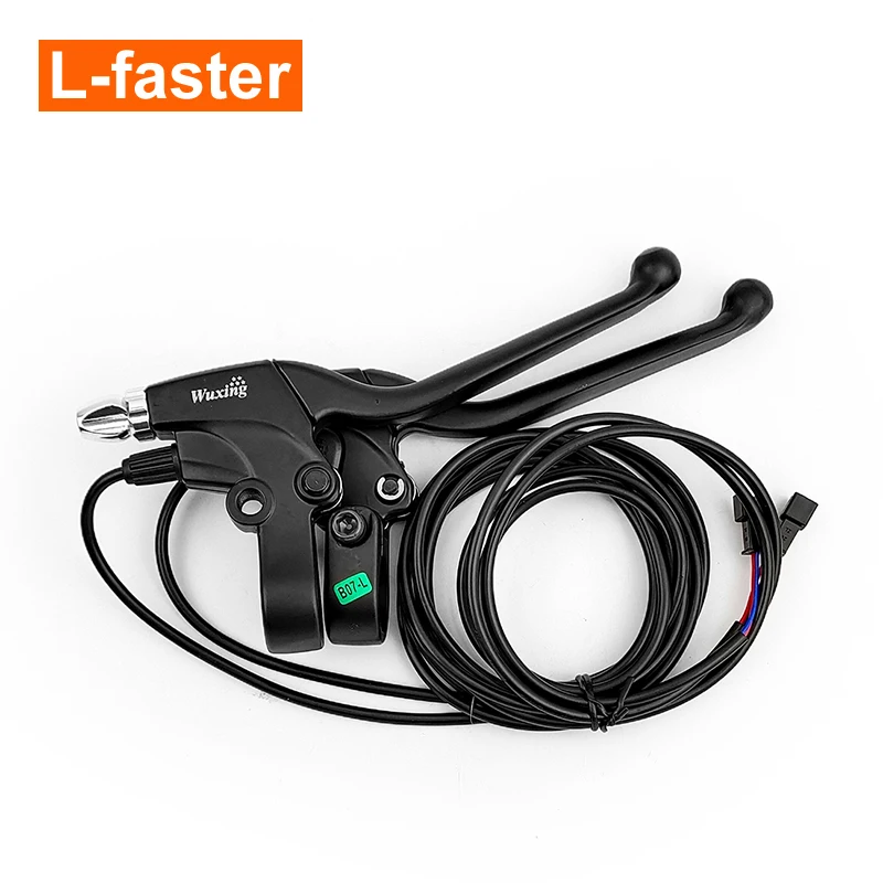 Electric Brake Lever Rearview Mirror Hole M8 Black Cut Power Off Handle Sensor Ebike Tricycle Scooter One Pair