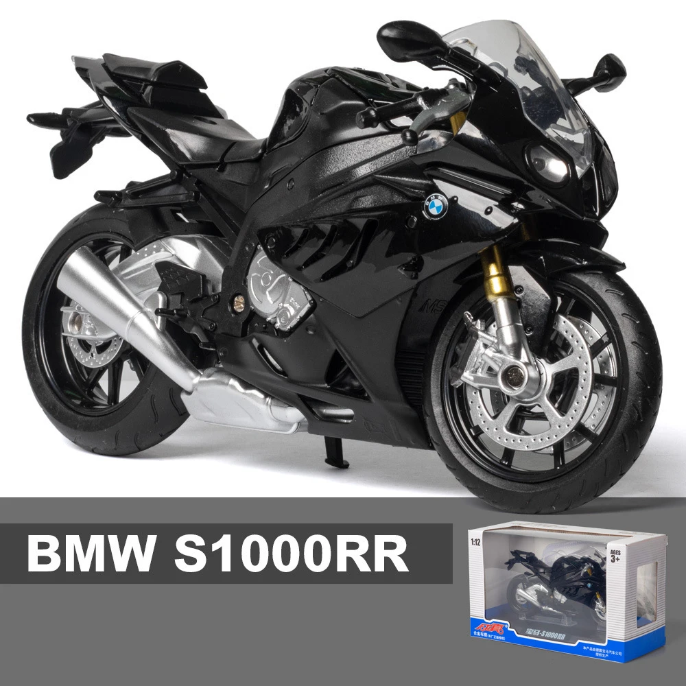 1:12 Per S1000RR Diecast Modello Di Moto Giocattolo Con Sound - Foto 10