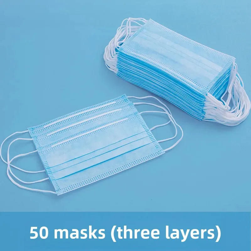 Pink Disposable Three-layer Embroidered Tattoo Makeup Mask Breathable Japanese Style Mask For Nail Salon Use Black