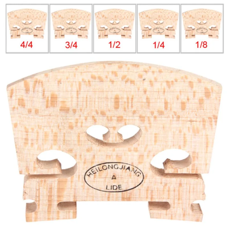 

High Quality Maple Wood Regular Acoustic Violin Bridge 1/8 & 1/4 & 1/2 & 3/4 & 4/4 Optional Sizes Durable