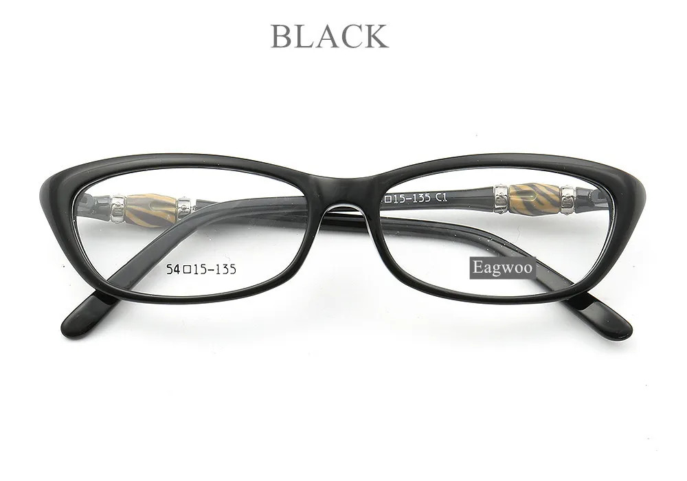 EAGWOO Acetat Brillen Frauen Vollrand Optische Rahmen Rezept Schauspiel Cateye Myopie Auge Brille Entworfen hohe Dioptrien – Detail 9
