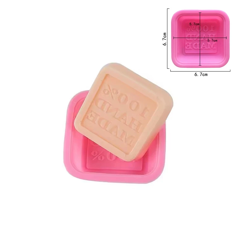 5PCS/3PCS cute craft art square silicone oven handmade soap molds DIY soap mold color ramdom fondant cake decorating tool