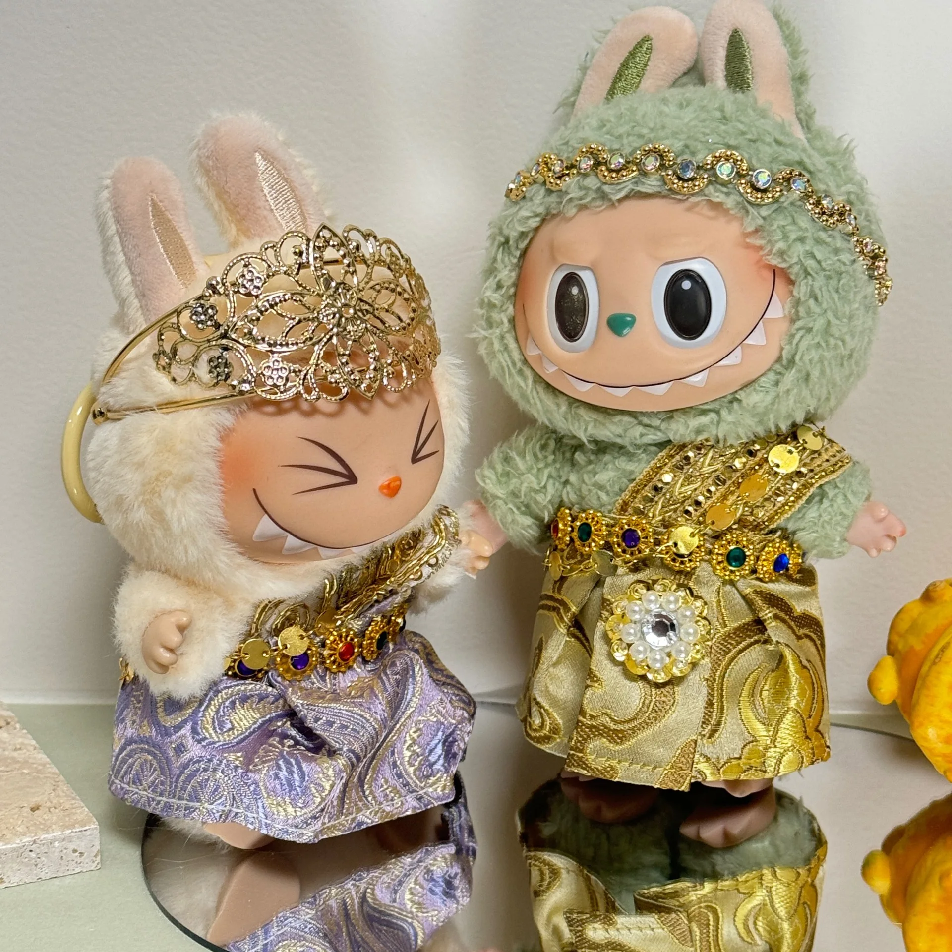 Labubu 1-3 Gen Universal Outfits Thai Style Costume (Gold & Purple) Sitting  Party Doll Clothes for Labubu Vinyl Pendants - AliExpress 26