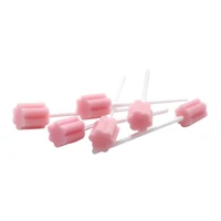 Soft Pink Sponge Cleaning Mout Swabs With Stick Head Eyelash Extension Remover Applicators Makeup Tool 100pcs 2