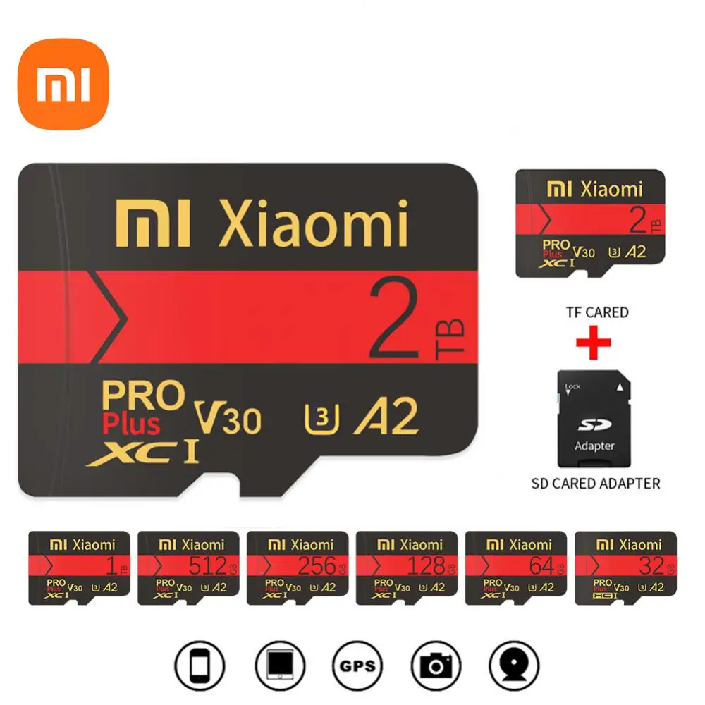 Xiaomi 1TB Memory Card 2TB 128GB Micro TF/SD Card 256GB A2 Micro Memory