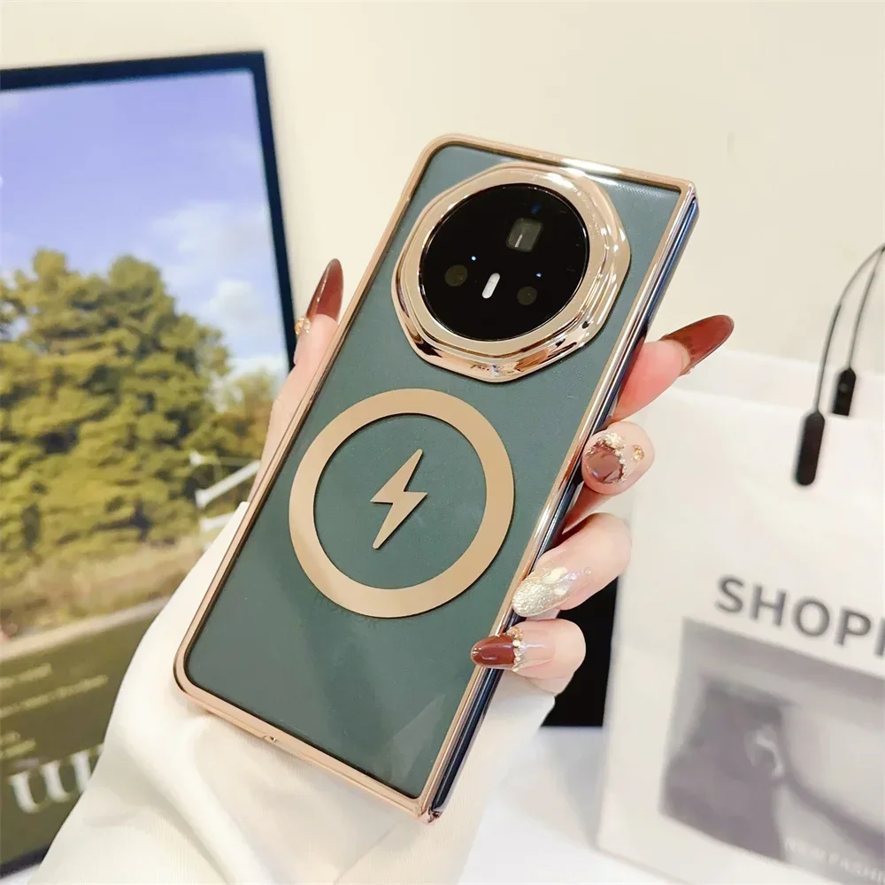 Ultra-Thin Shockproof Magnetic Phone Case with Electroplating Design