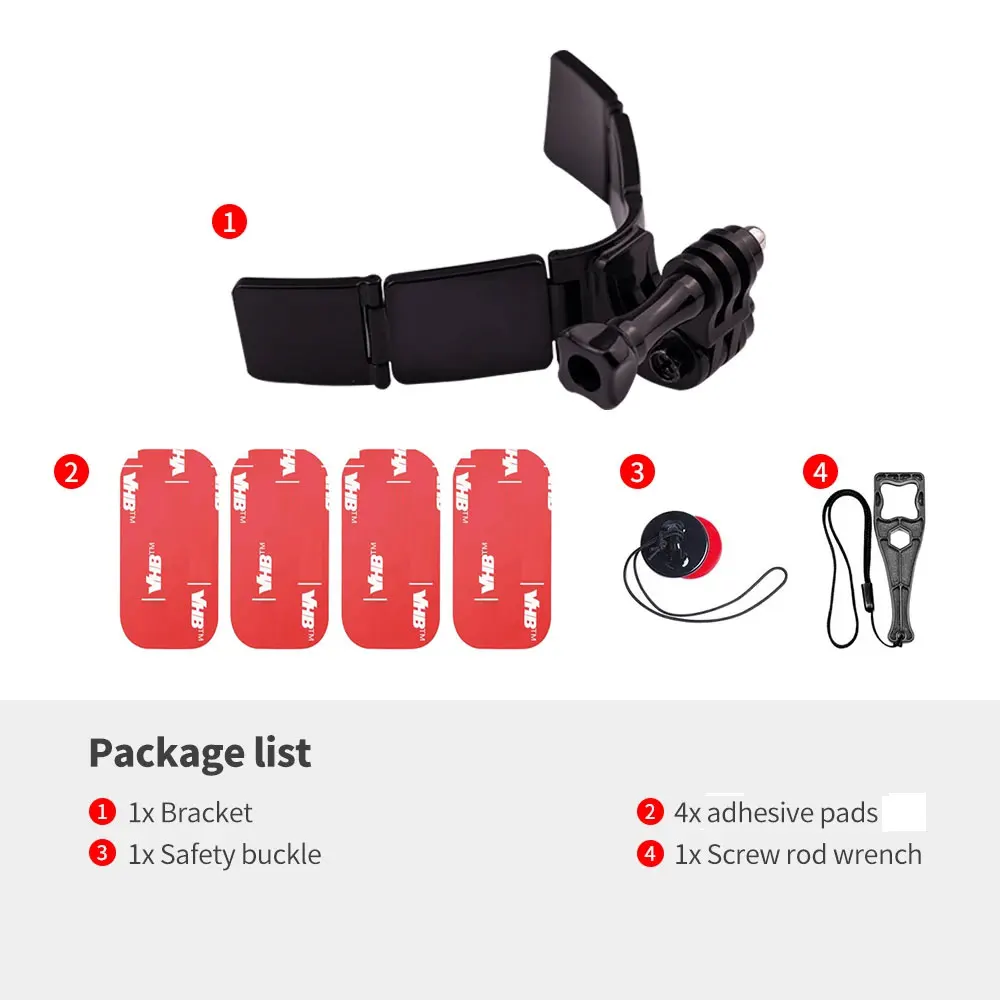 Zubehör-Set für Insta360 One X3 X2 X RS R GO 2, Kopfgurt-Halterung