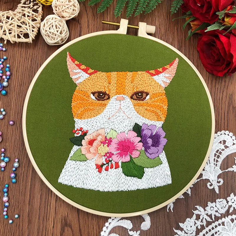 Kit De Démarrage De Broderie, 4 Pièces Fils à Broder Kit