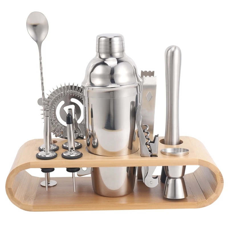 

Bartender Kit, 12-Piece Cocktail Shaker Set, Home Bar Tool Kit With Stand, Cocktail Tools Stainless Steel Bar Gifts