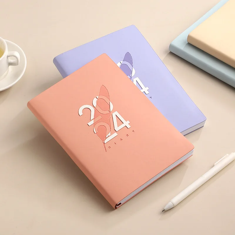 2024 A5 의제 플래너 노트북 저널, 카와이 메모장, 일기, 주간 할 일 목록, 습관 추적기, 학교 사무용품, 스페인어