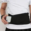 QUESHARK 8 Inch High Capacity Elastic Running Waist Bag 3 Zipper Pockets Gym Jogging Cycling Outdoor Sport Waistband Pack 4