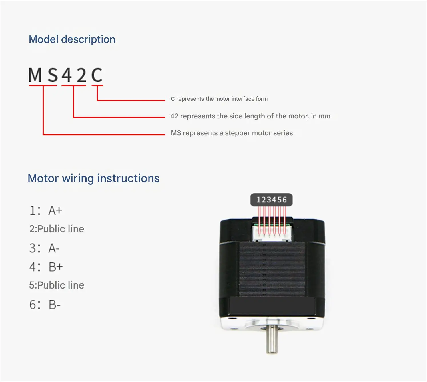 WHEELTEC MS42C Stepper Motor