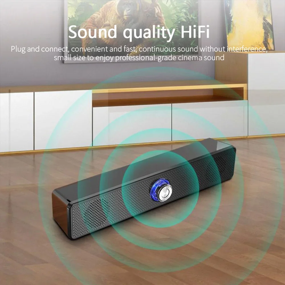 Nuova Soundbar Con Subwoofer Tv Sound Bar Sistema Home Theater Altoparlante Bluetooth Altoparlanti Per Computer Pc Extra Bass Stereo Full-Range