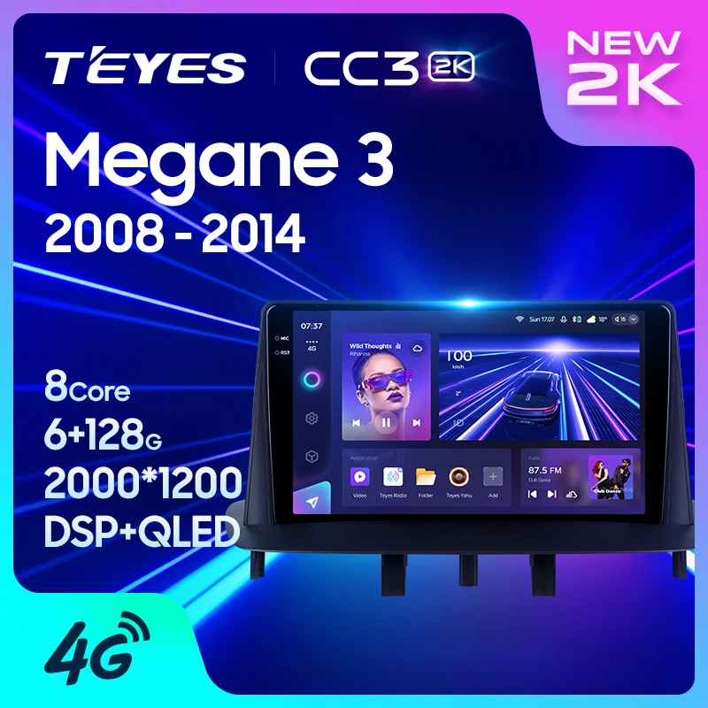 르노 플루언스 메간 3 2008-2014용 TEYES CC3 2K 카 라디오 멀티미디어 비디오 플레이어 내비게이션 스테레오 GPS 안드로이드 10 노 2딘 2딘 dvd