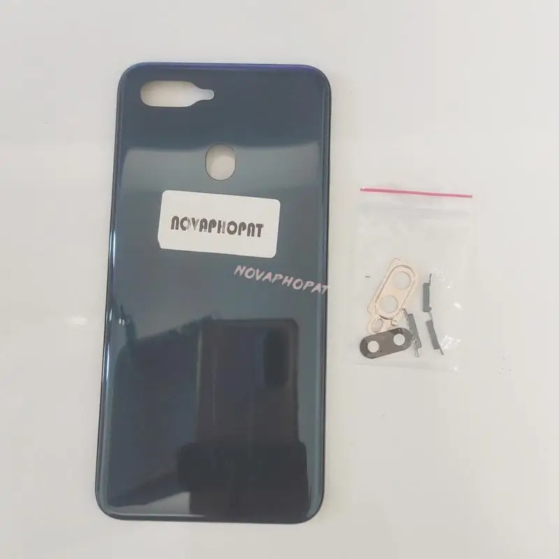 Oppo 배터리 도어 커버 후면 케이스, 후면 하우징, 측면 전원 볼륨 버튼 베젤 카메라 유리 렌즈, A7 AX7
