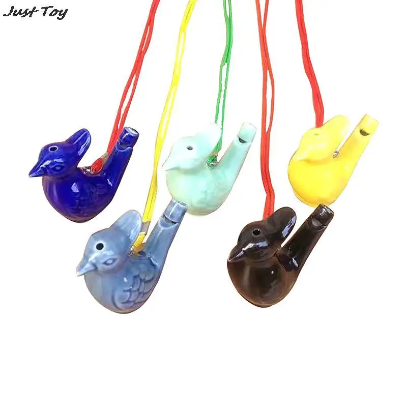 

Large Peacock Coloured Drawing Water Bird Whistle Musical Instrument Cute Outdoor Team Sports Whistle With Rope 1PC random