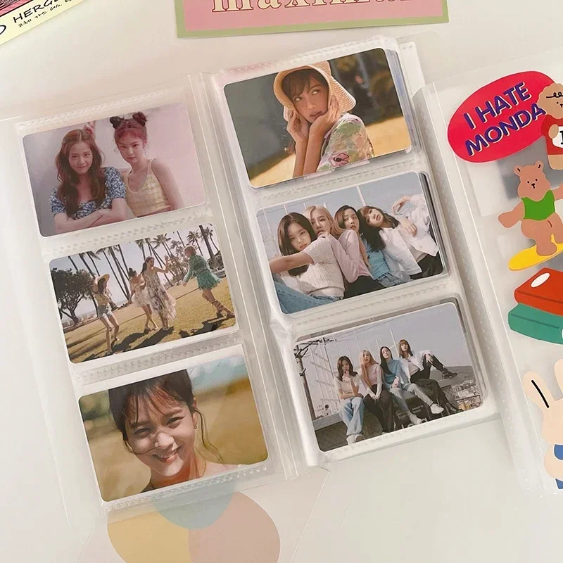 Mini Binder Photocard Holder Photo Album For Card Ins Photocard Storage Sticker Card Collect Book Idol Album
