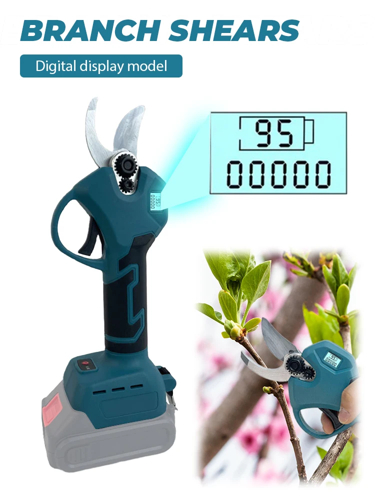 

Brushless Electric Pruning Shears Garden Tool Pruner Cordless Electric Garden Scissors With LED Display Fit Makita 18V Battery