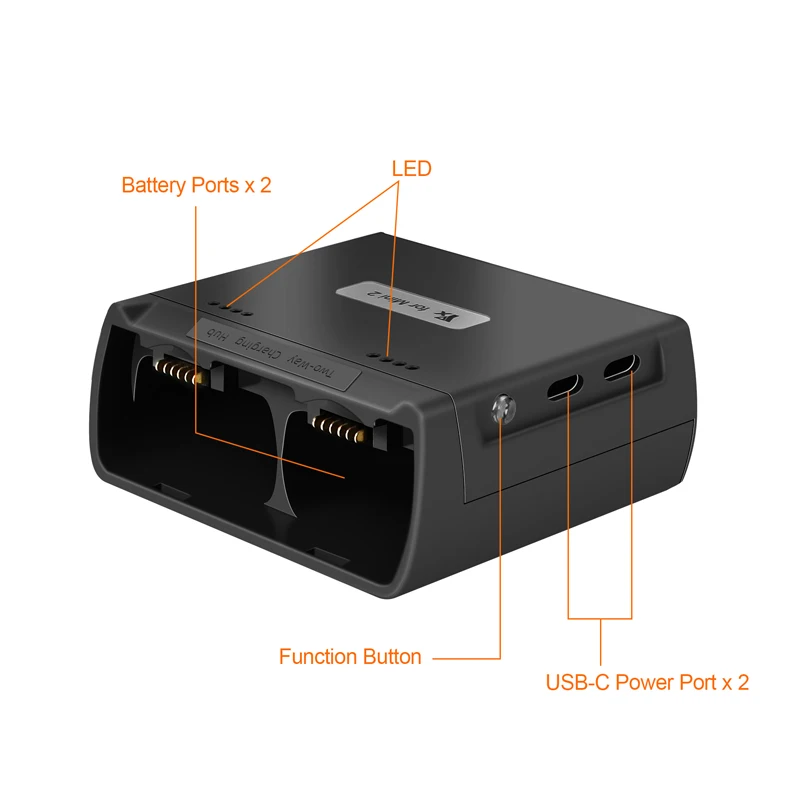 Battery Charger Two-Way Charging Hub For DJI Mini 2/Mini SE Drone Batteries USB Charger For DJI Mini 2/Mini SE Batteries